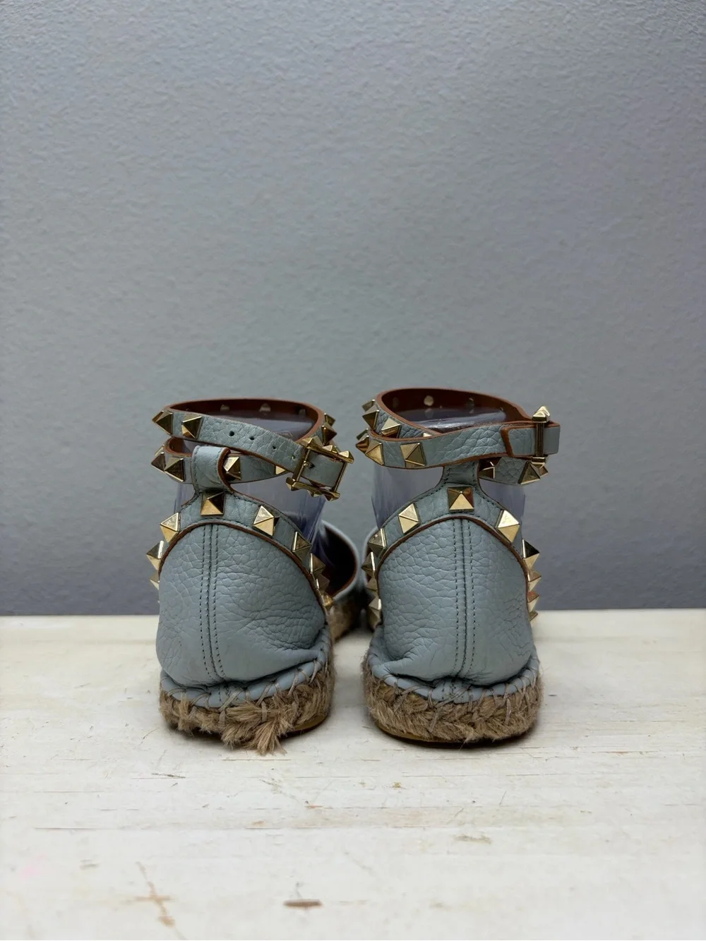 Valentino blue leather